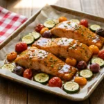 Easy Honey Garlic Salmon Sheet Pan Dinner Recipe for Quick Weeknight Meals | Healthy
