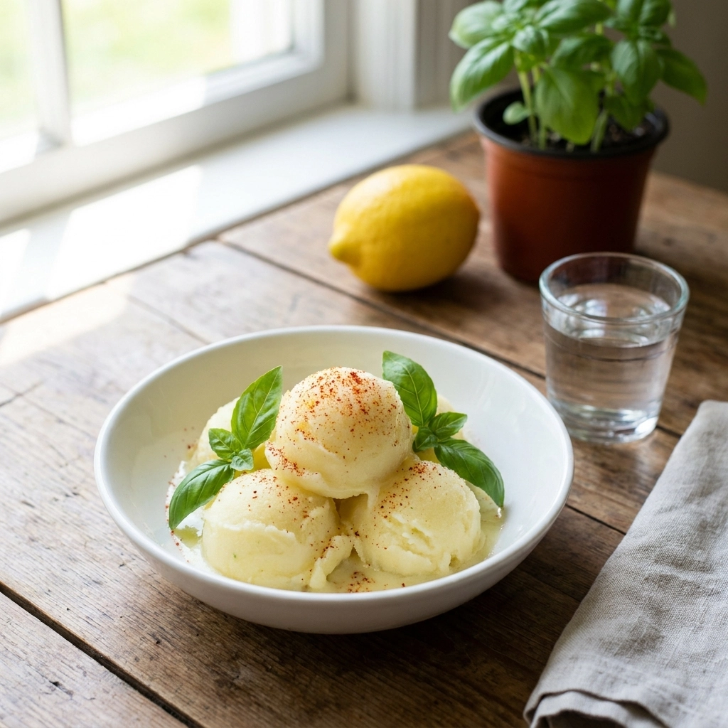 Zesty Lemon Basil Sorbet: The Ultimate Summer Cooler