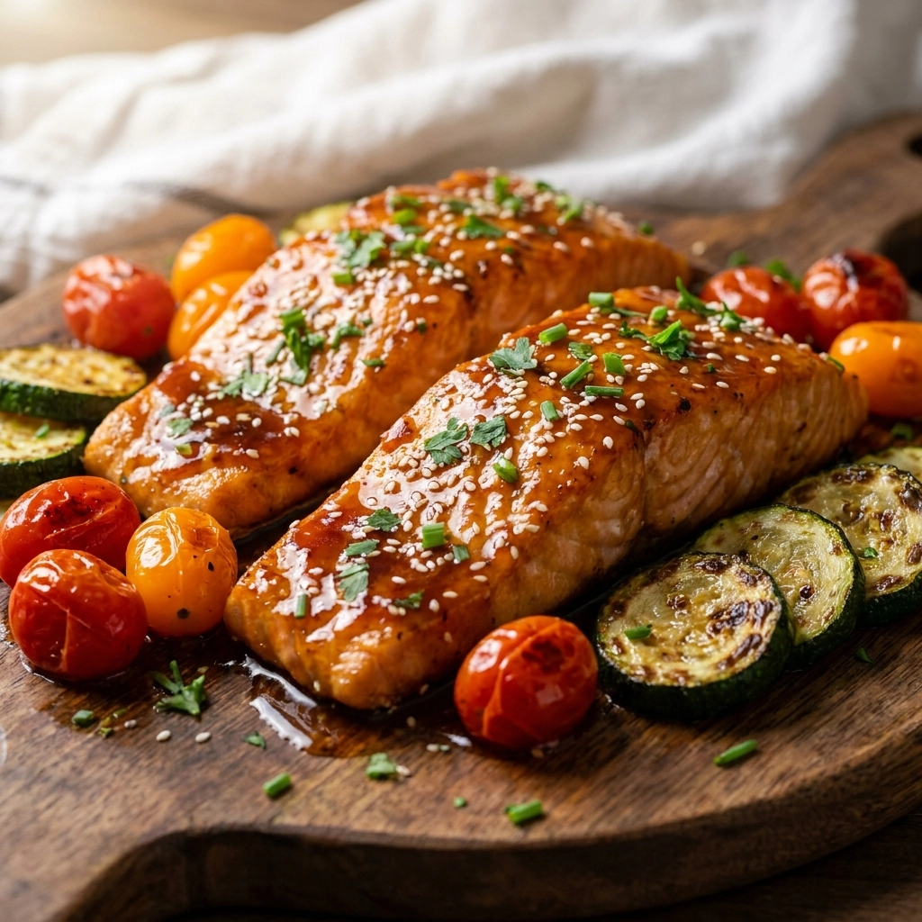 Easy Honey Garlic Salmon Sheet Pan Dinner Recipe for Quick Weeknight Meals | Healthy