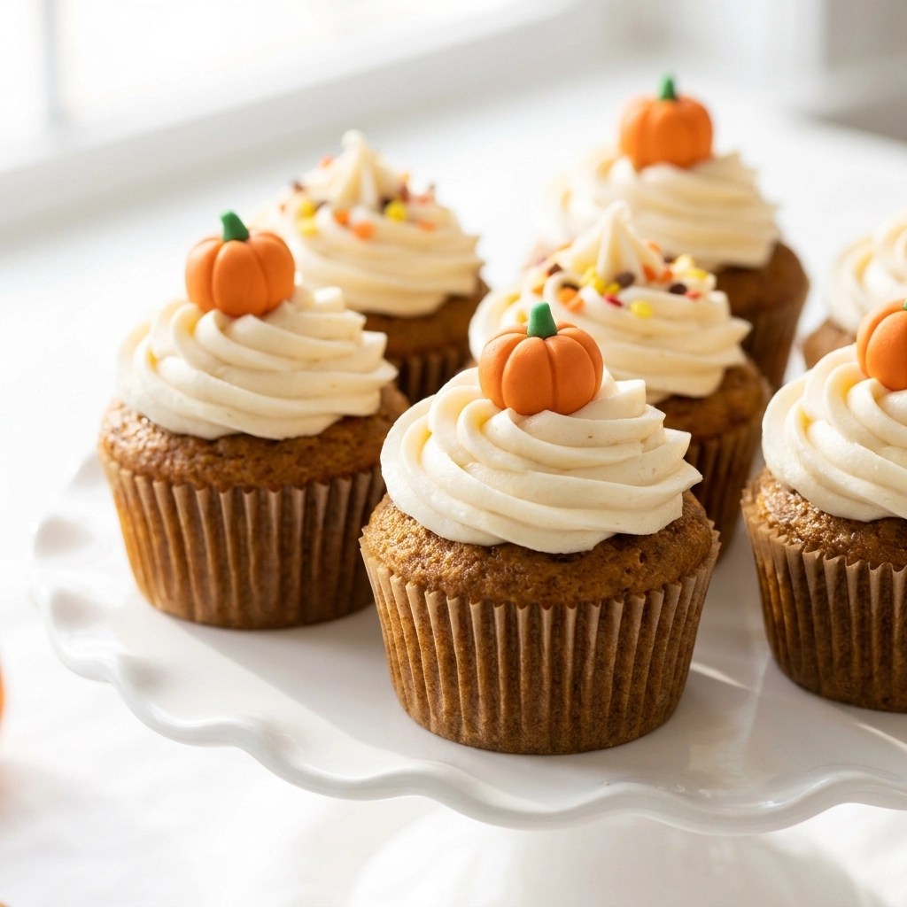 Spiced Pumpkin Cupcakes with Cream Cheese Frosting | Best Fall Dessert Recipes