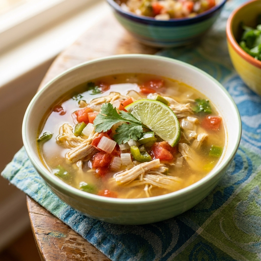 Authentic Mexican Chicken Lime Soup (Sopa de Lima) | Easy Healthy Dinner Idea