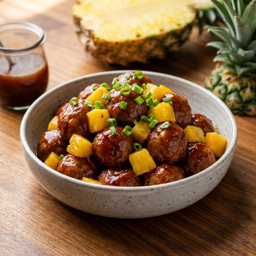 Savory Slow Cooker Teriyaki Pineapple Meatballs Recipe Easy and Perfect for Parties | Easy Appetizer Ideas