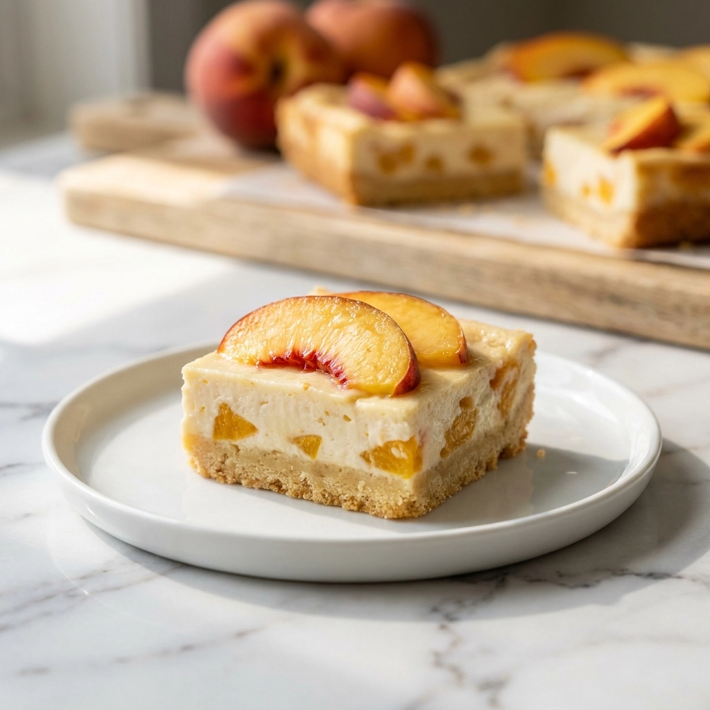 Irresistible Peaches and Cream Bars for Summer Bliss | Easy Summer Dessert Recipe