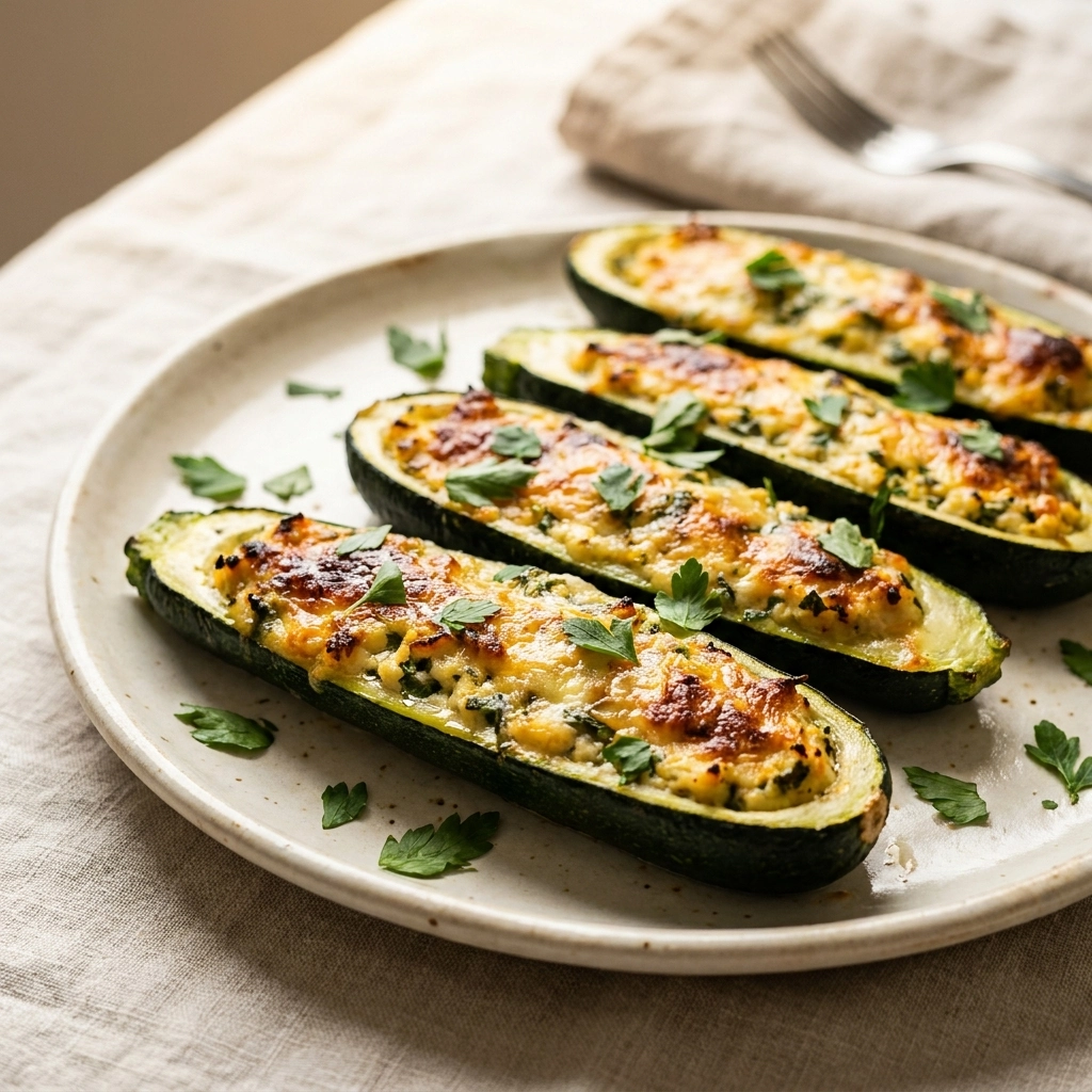 Adventure Into Baked Stuffed Zucchini: A Garden-Fresh Delight | Healthy Dinner Idea