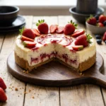 Creamy White Chocolate Strawberry Cheesecake: A No-Bake Dream | Easy Dessert Recipe