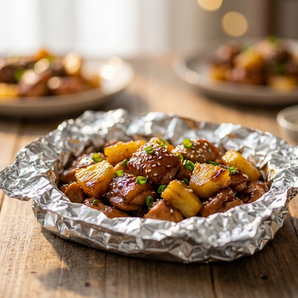 Teriyaki Chicken & Pineapple Foil Packets – Sweet, Savory & Juicy! | Easy Dinner Idea