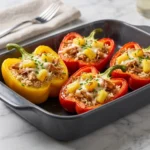 Teriyaki Pineapple Chicken Rice Stuffed Peppers Delight | Easy Dinner Idea