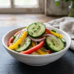 Crisp Cucumber and Bell Pepper Salad with Zesty Vinaigrette | Easy Summer Salad Recipe