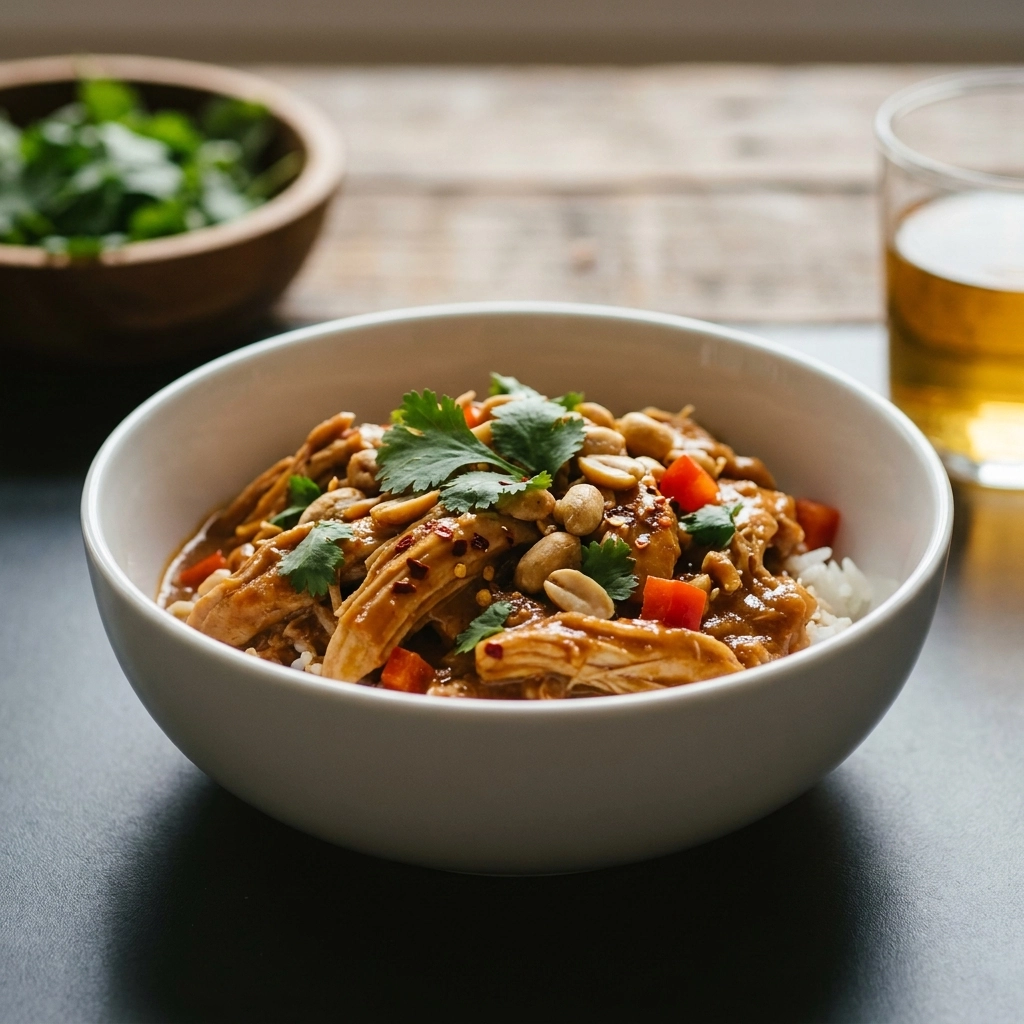 Scrumptious Slow Cooker Thai Peanut Chicken Recipe | Easy Slow Cooker Dinner