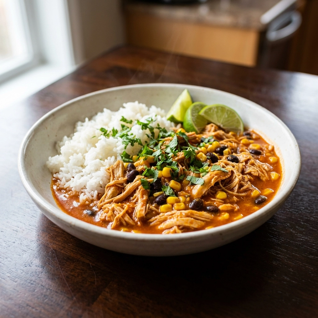 Irresistible Tempting Slow Cooker Chicken Burrito Bowl | Easy Healthy Meal Prep