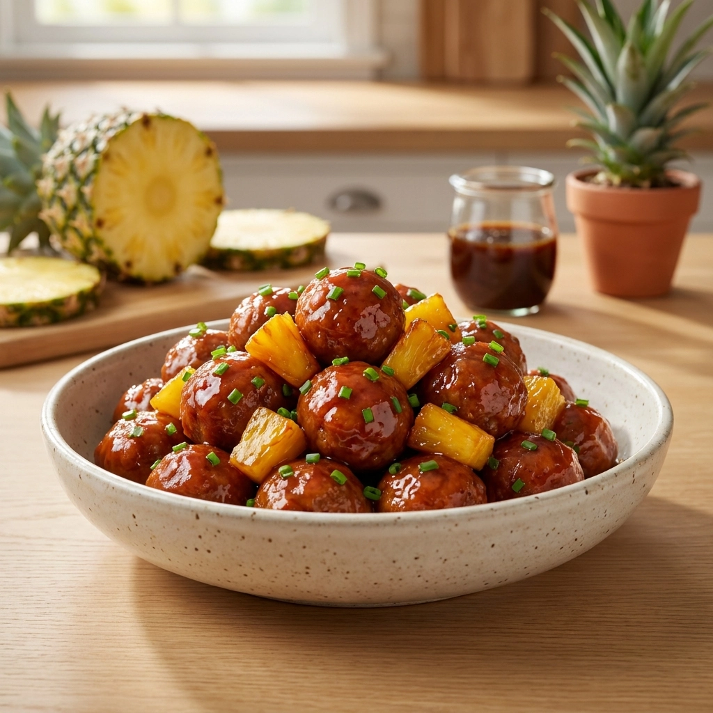 Savory Slow Cooker Teriyaki Pineapple Meatballs Recipe Easy and Perfect for Parties | Easy Appetizer Ideas
