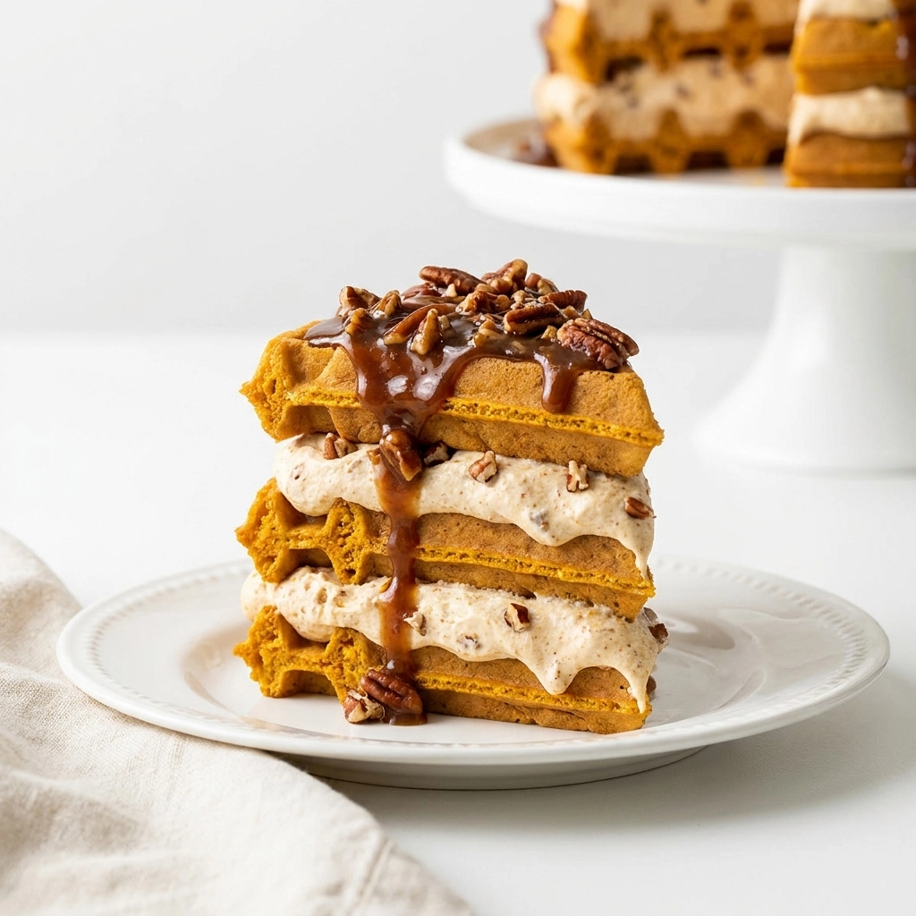 Pumpkin Pie Waffle Cake: The Ultimate Autumn Brunch Fusion | Easy Fall Breakfast Ideas