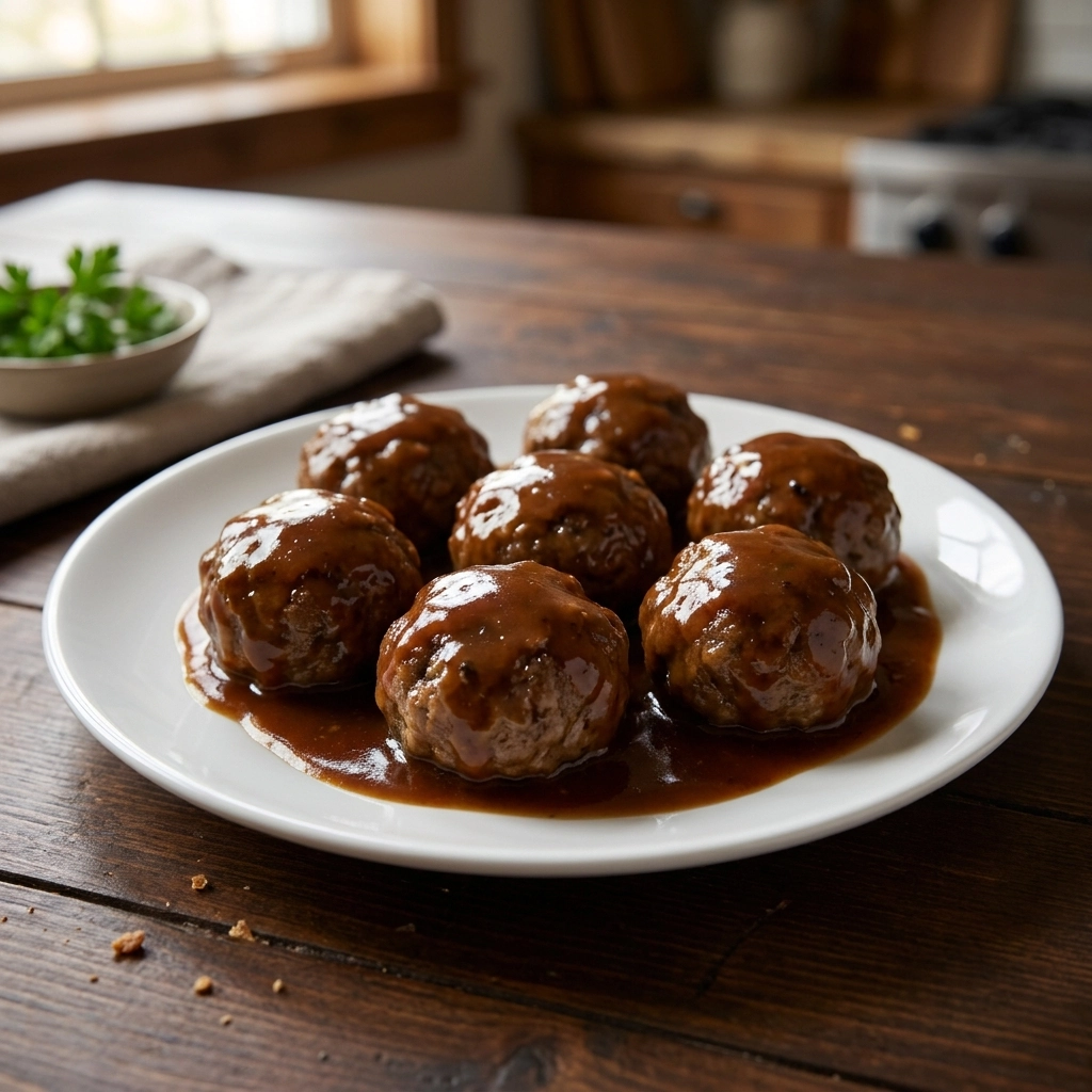 Creamy Slow Cooker Salisbury Steak Meatballs Recipe | Easy Comfort Food Dinner