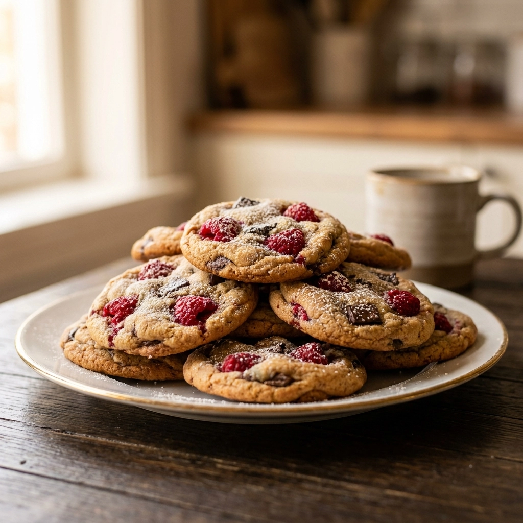 The Ultimate Raspberry Chocolate Chip Cookies | Best Raspberry Cookie Recipe