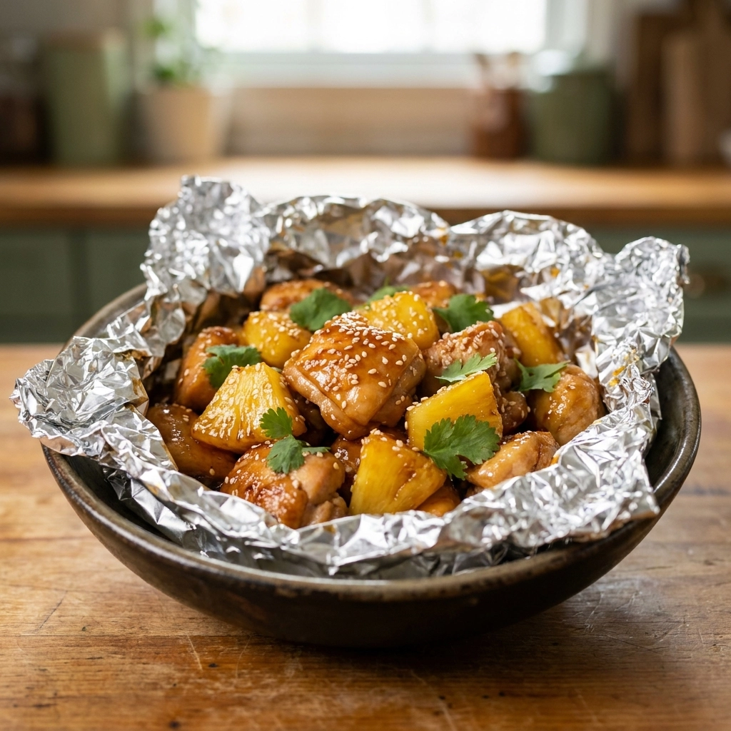 Teriyaki Chicken & Pineapple Foil Packets – Sweet, Savory & Juicy! | Easy Dinner Idea