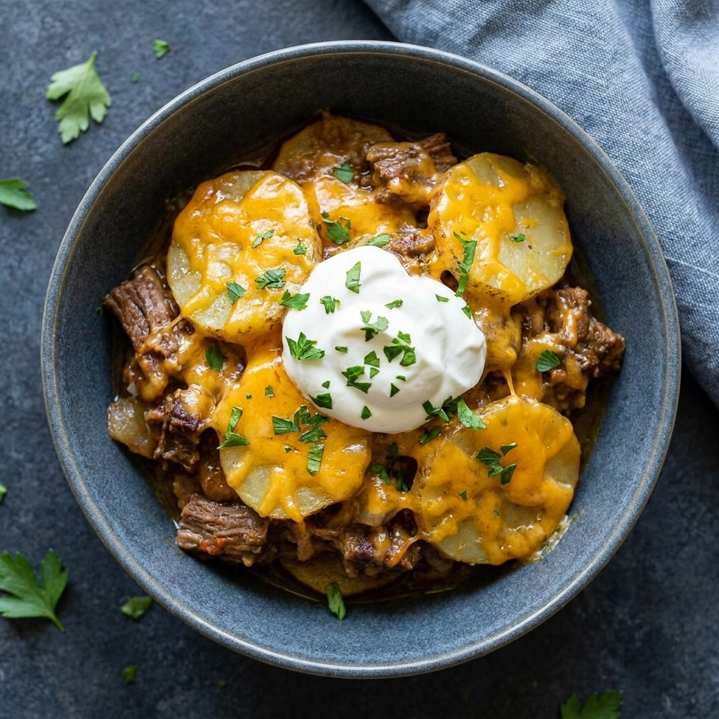 The Ultimate Slow Cooker Beef and Potato Casserole | Easy Comfort Food Dinner