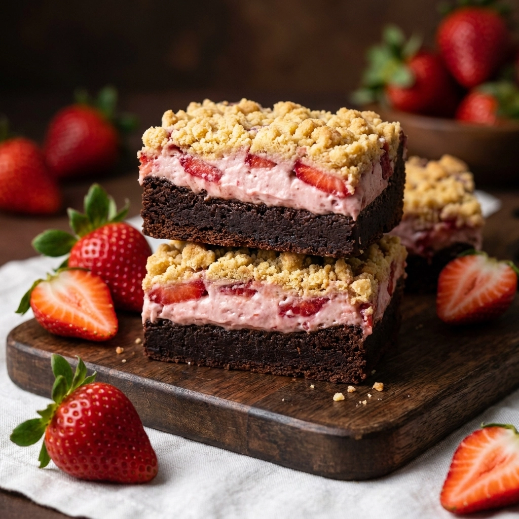 Ultimate Strawberry Crunch Brownies: A Decadent Fusion Treat! | Strawberry Brownies