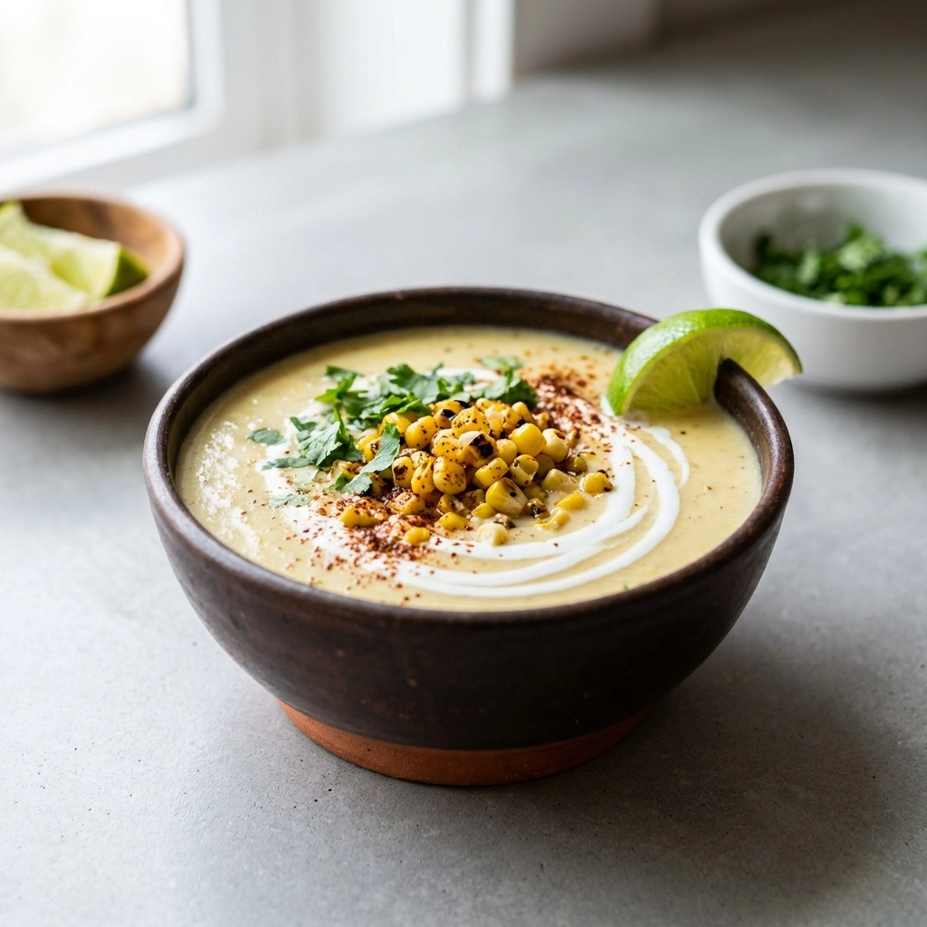 Creamy Mexican Street Corn Soup Recipe | Easy Elote Inspired Soup