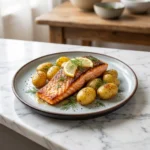 Lemon Dill Salmon Potato Skillet | Easy One Pan Salmon and Potato Dinner